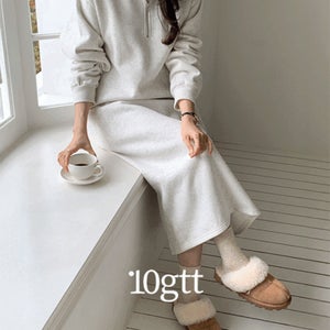 [자체제작] 겨울원피스 기모 반집업 아노락 맨투맨 롱 원피스 OPS011