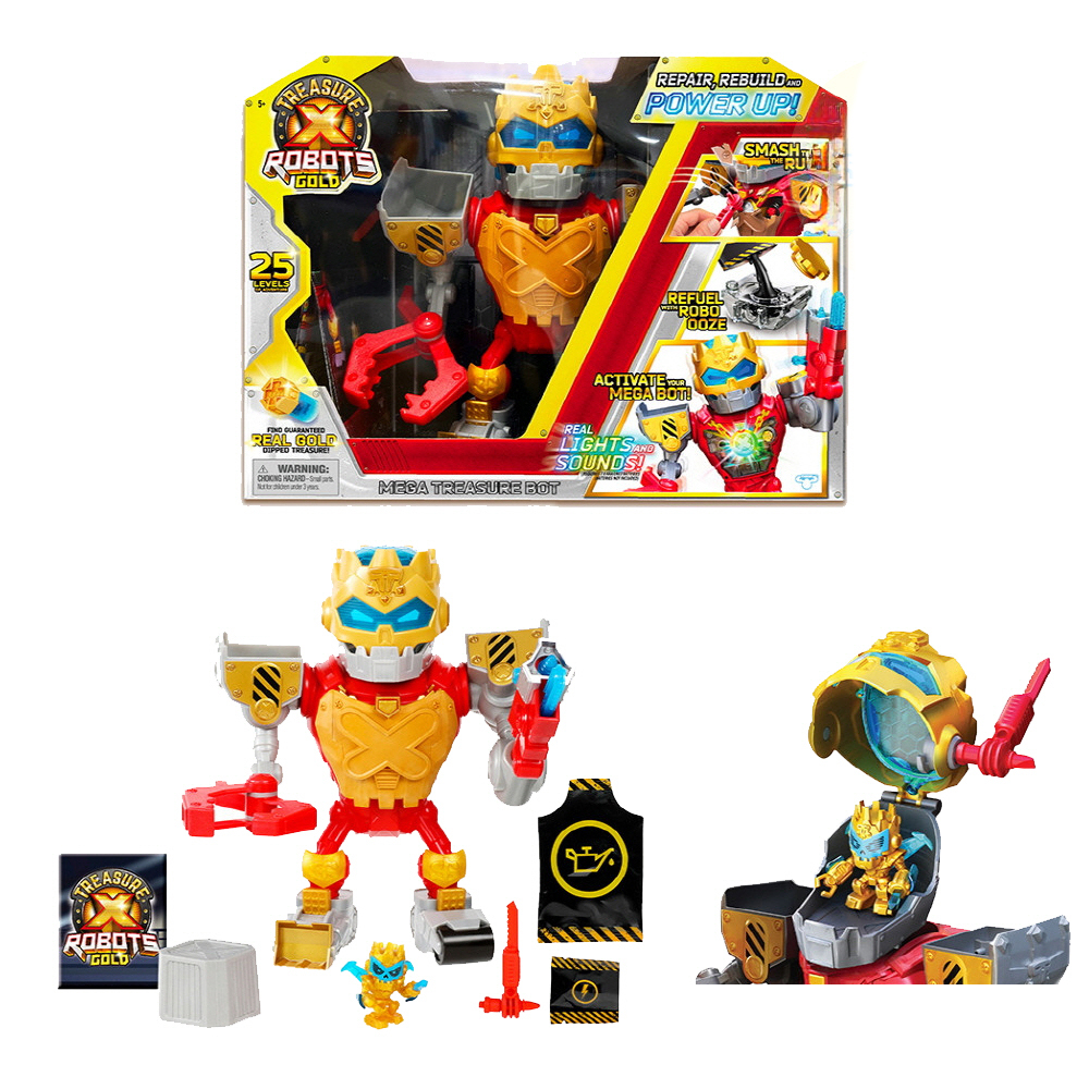트레져x <b>메가</b> 트레져봇 디제잉 로봇 레어 헌터 피규어 신기한 장난감