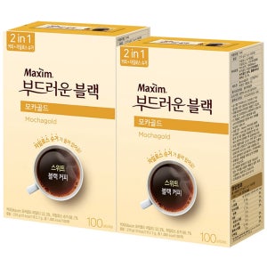 맥심 부드러운 블랙 모카골드 100T x 2개