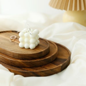 레인트리 우드 나무 쟁반 타원형트레이 소 원목 식탁 플레이팅 그릇 빵접시 홈카페