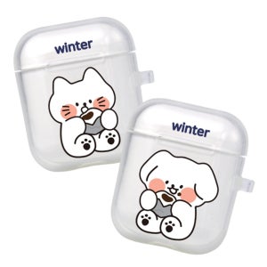 [airpod/pro]호빵 겨울 댕냥이 커플 우정 젤리 에어팟케이스 에어팟프로 에어팟4 무선이어폰