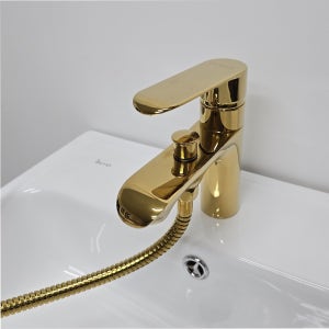 골드 원홀겸용 세면기수전 세면대 수도꼭지