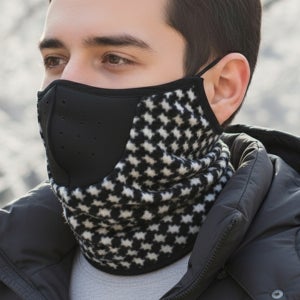 귀걸이 멀티조립 방한 마스크 - 겨울 파크 골프 운동 기모 오토바이 페이스커버 자전거 러닝