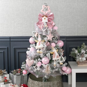 크리스마스 스노우 트리 나무 장식 풀세트 고급 헤븐라인 120cm (단면) 성탄절 중형 소품 용품 데코 꾸미기