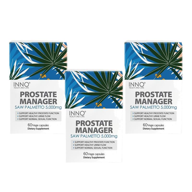 이노 <b>프로스테이트 매니저</b> 쏘팔메토 5000mg 60캡슐x3팩