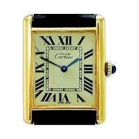 까르띠에 Must de Cartier Tank Quartz silver 금장도금 기계식수동 남여공용 23mm 엔틱