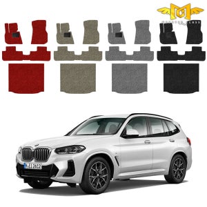 BMW X3 3세대 코일매트 1열+2열+트렁크 카매트 레드 일반형 자동차 발판 용품