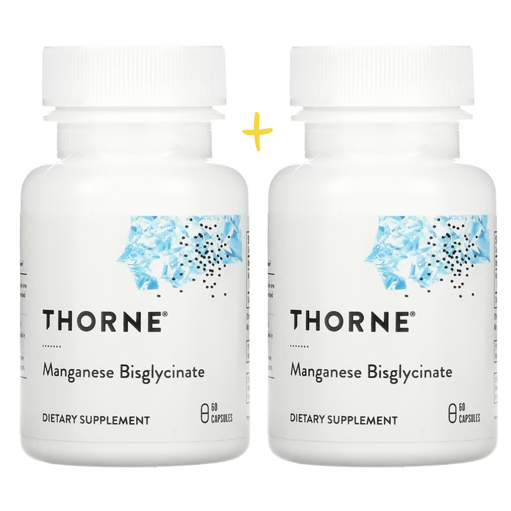 쏜리서치 <b>망간 비스글리시네이트</b> 캡슐 60정 2통