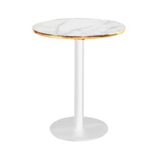 BF VFT-골드띠 마블상판 화이트원형(600) + 슬림 화이트하부 H710