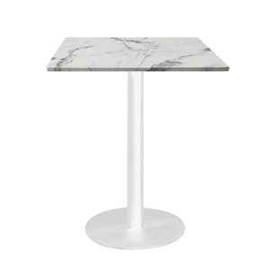 BF VFT-인조대리석 사각상판 화이트(600) + 슬림 화이트하부 H710 사각 테이블