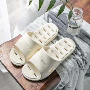구디푸디 소프트 에바 미끄럼방지 욕실화 물빠짐 화장실 슬리퍼 260mm, 화이트