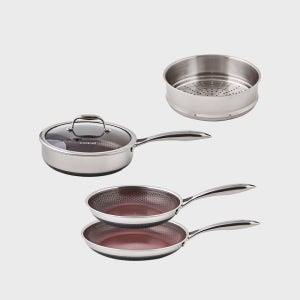 쿡셀 프라이팬 5종 세트 루비에디션 IH 24 28 소테팬 24 찜기 유리뚜껑