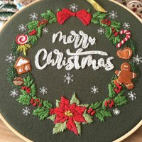 자수도안 초보자를위한 diy 크리스마스 성인 크로스 스티치 패턴 후프가있는 스타터 키트