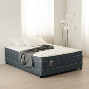 동서가구 그레이 이중봉합 일체형토퍼 투매트리스 침대 SS DF922789