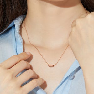가네시 18K 목걸이 밀라 다이아 로즈골드 심플 데일리 20 30대 여자친구 목걸이선물