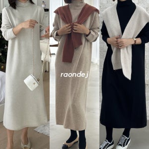 오브 홀가먼트 루나 더캐시 폴라 니트 롱원피스