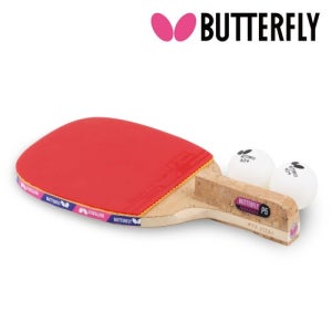 버터플라이 나카마 P5 러버 부착 합판 탁구 라켓 펜홀더 초보자 입문자 연습용