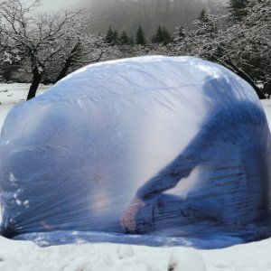 겨울캠핑준비물 비닐쉘터 등산 텐트 바람막이 겨울캠핑용품