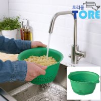 야채 콜랜더 채반 브라이트그린 24cm 웁퓔드