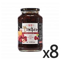 꽃샘 꿀대추차 1kg 1박스 8개 액상차 과일청 전통차 홈카페 에이드