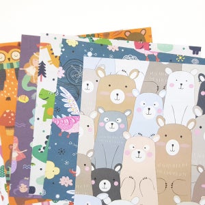 [만꾸] 다양한 친구 무늬 색종이(양면)