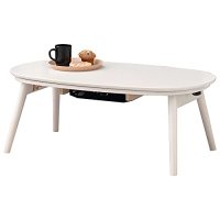 코타츠 온열 테이블 난방 온풍기 Hagiwara 950ws kotatsu table kotatsu table 평상복 1인용 타원형 접을 수 있는 완제품 화이트 일본 직배송