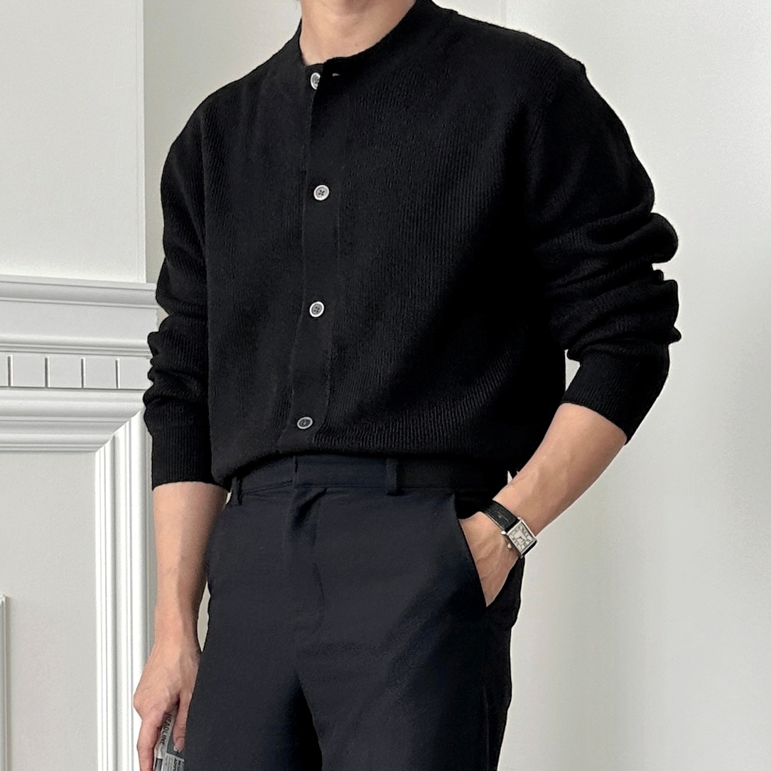アウターその他 SOMEWHERE BUTTER. woodbutton cable cardigan charcoal BT23WCA Black Luxe Cable Knit Cardigan Sweater – Haute Stuff Boutique