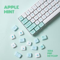 애플 민트 맥용 XDA PBT 키캡 염료승화 키크론 한무무 아이스민트