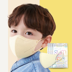 CLA 클라 라이트 슬림핏 키즈 새부리형 컬러 마스크 초소형 크림베이지 50매+50매+캡슐세제4p