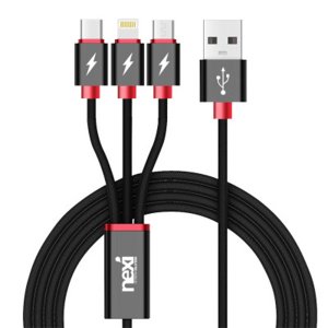 [NEXI] 넥시 멀티 고속 충전 케이블 USB Type-C + 8P Lightning + Micro 5P 동시충전가능(5V/2A) / C타입 단독 충전시 고속충전 & 데이터 지원