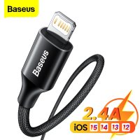 충전 케이블 baseus usb 케이블 for iphone 13 12 11 pro max x xr xs 8 7 6s 6 ipad 고속 충전 충전기 usb 데이터 와이어 코드