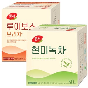 동서 차 50T 2종 100T 세트 현미녹차 루이보스보리차