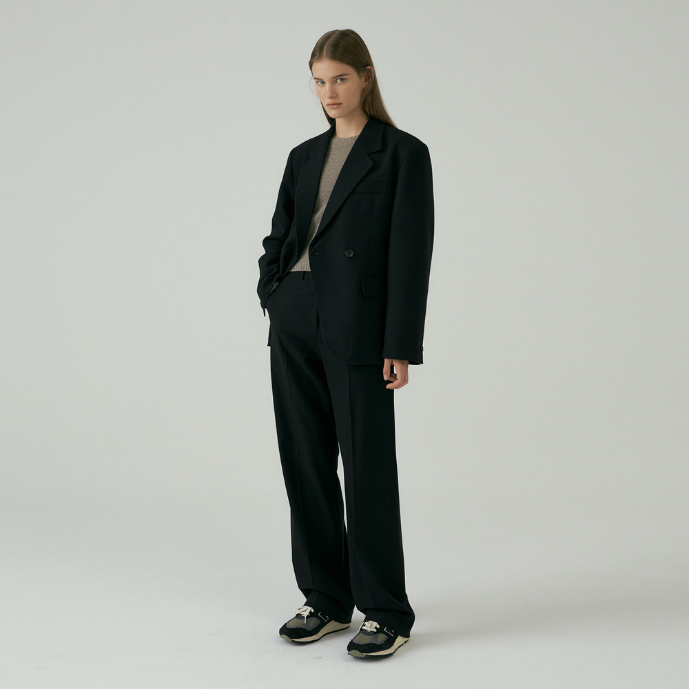 DOUBLE BREASTED JACKET (BLACK)
