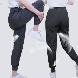 여자 무봉제 방풍팬츠 패딩바지 방한복 조거 솜바지 털 골프 등산 하의 시보리 빅사이즈