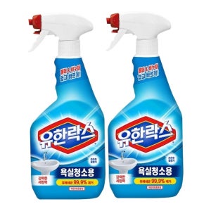 유한락스 욕실청소용 600ml+600ml 기획 욕실 화장실 청소 스프레이 유해세균 제거