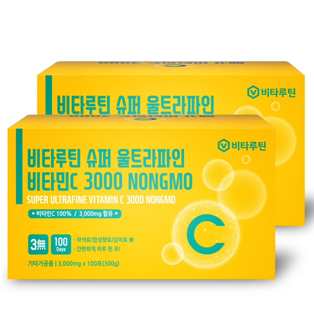 비타루틴 슈퍼울트라파인 비타민C 3000mg NONGMO 200포 순수고함량비타민C메가씨