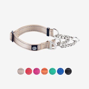 마틴게일 목줄 대형견 초크체인 중형견 훈련용 강아지 반초크 리액션 마팅게일