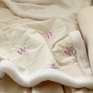 어텀31 아기 신생아 겨울블랭킷 회전목마 자수 극세사블랭킷 겨울이불 담요 M 70x90