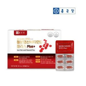 종근당 철분엽산 비타민D플러스 60정 2개월분