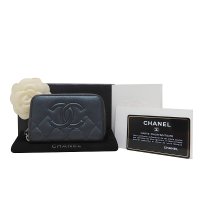 Chanel(샤넬) A70002Y33081 그레이 컬러 레더 퀼팅 COCO 로고 코인 퍼스 동전 카드 지갑