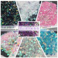 1bottle Glitter Sequins Resin Filling Filler For DIY Nail Art Crystal Epoxy UV Resin [C00112158]