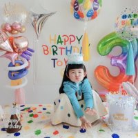 아기1000일 골프카트생일 어린이집 생일파티 패브릭 가랜드