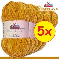 자이언트얀 망고실 Himalaya VELVET 히말라야 벨벳-5 Skein 뜨개질 크로