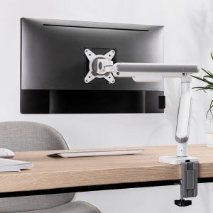 네오 슬림 싱글모니터암 모니터거치대 스탠드 22인치 27인치 32인치 화이트 그레이