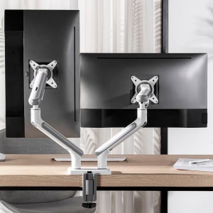 네오 슬림 듀얼모니터암 모니터거치대 스탠드 22인치 27인치 32인치 화이트 그레이