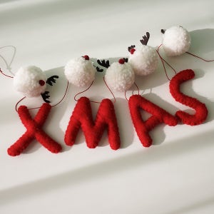 X mas 가랜드 크리스마스 벽걸이 행잉 트리 장식 소품