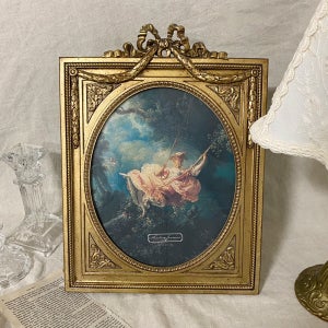 레테 골드 리본 프레임 빈티지 액자 벽걸이 탁상 엔틱 카페