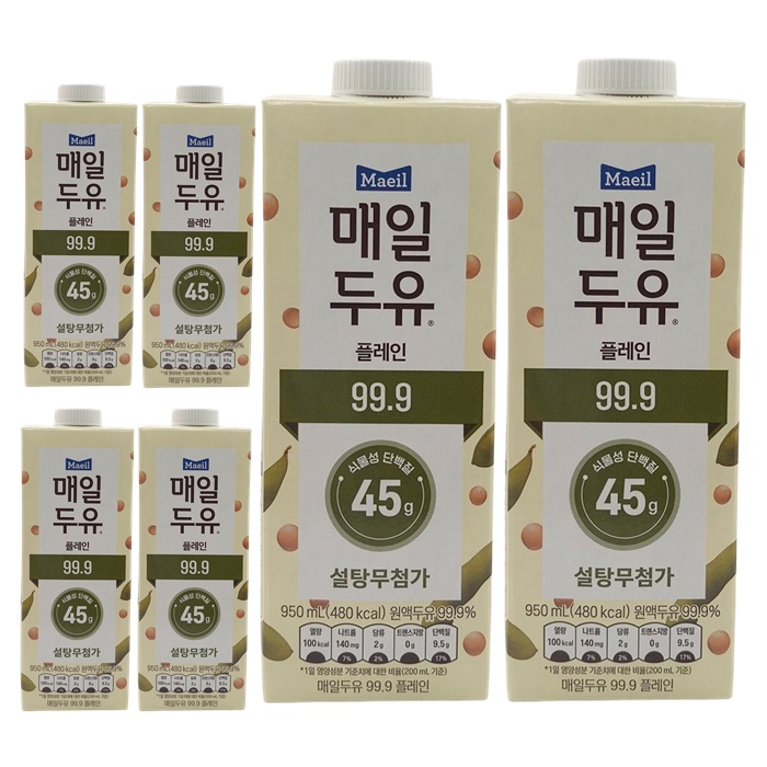 매일두유 99.9 콩 단백질 오리지널 두유 950ml 대용량 6팩