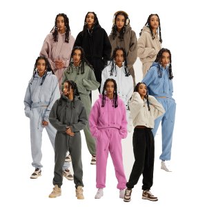 헤비웨이트 오버핏 여성 크롭 후드티셔츠 12Color