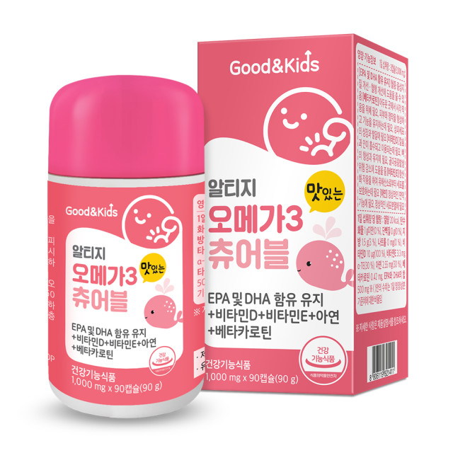 내츄럴<b>플러스</b> - <b>알티지</b> <b>오메가3</b> 츄어블 어린이 오메가31000mg x 90캡슐키즈 <b>rtg</b>